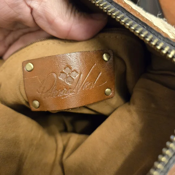 Patricia Nash Stylish Tan Backpack with Brown Accents - Picture 3 of 11